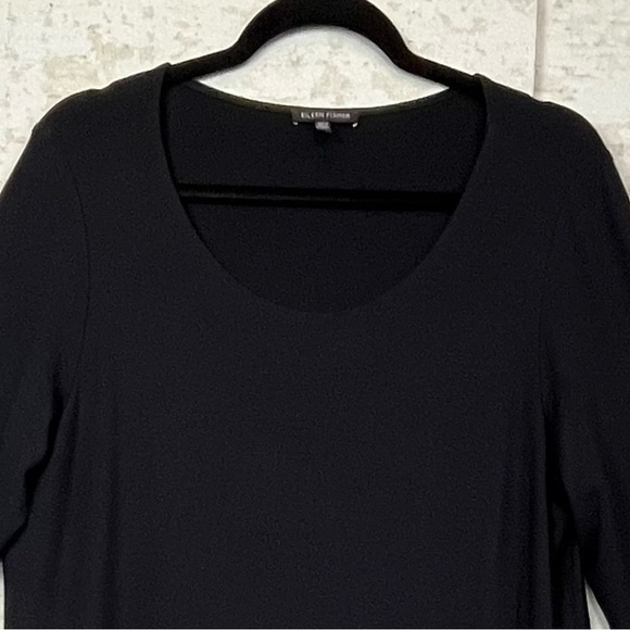 EILEEN FISHER Black Maxi Dress Full Wrap Large - Picture 3 of 15